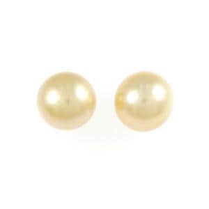 K18YG 白蝶パール ピアス 11.3mm