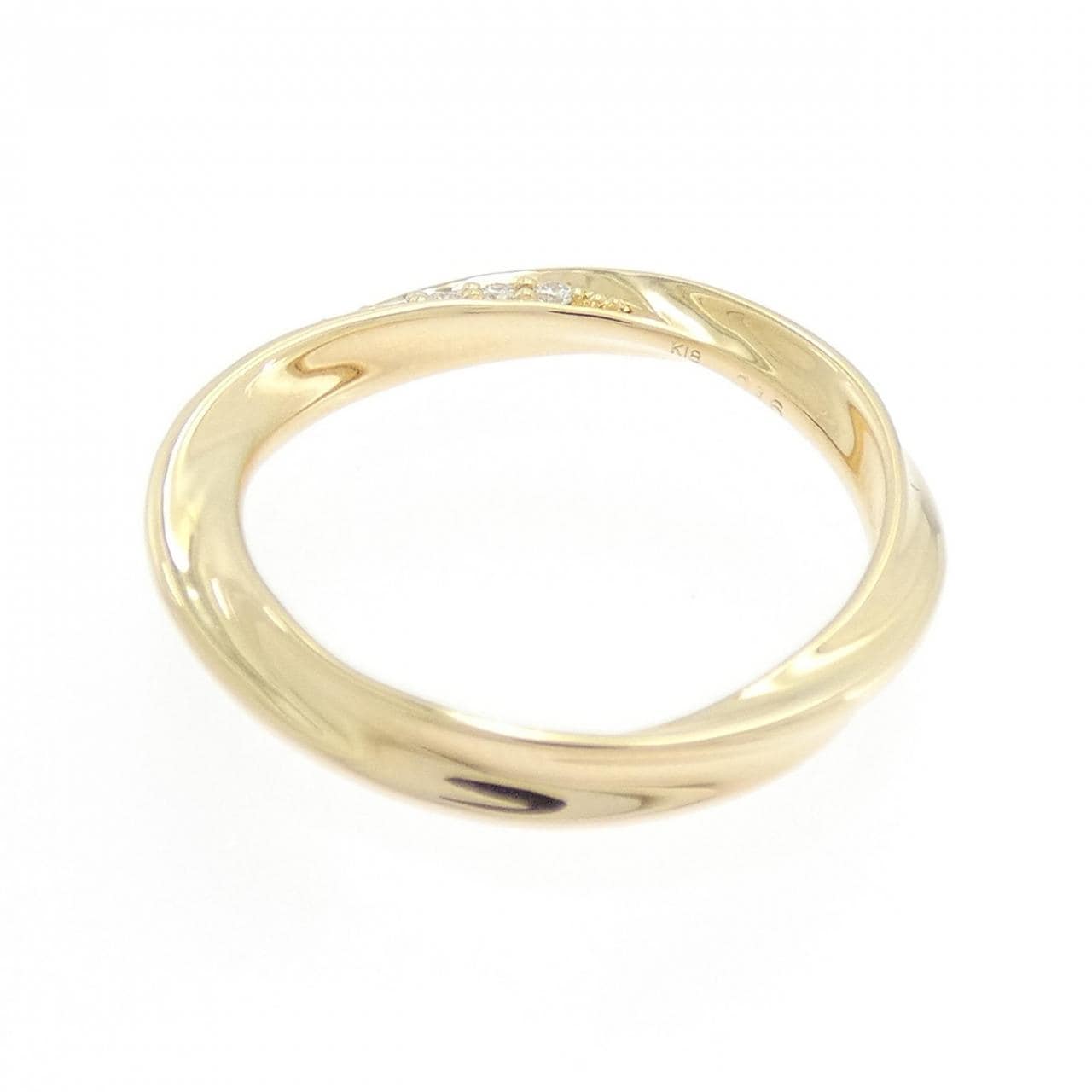 K18YG ダイヤモンド リング 0.16CT