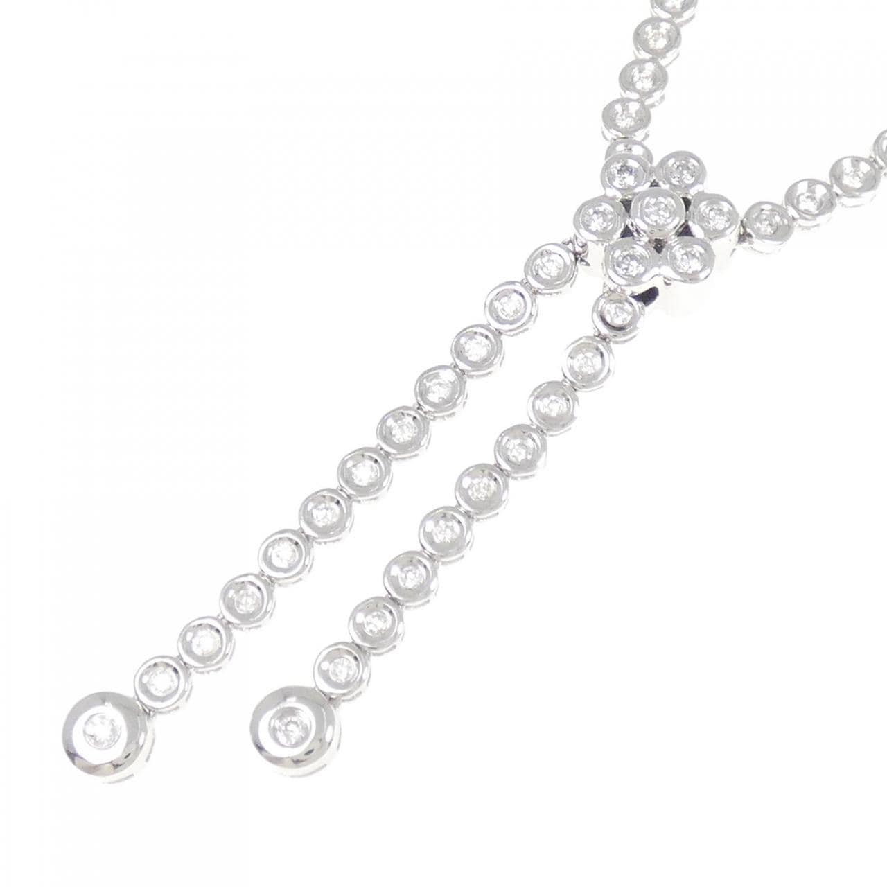 K18WG ダイヤモンド ネックレス 1.50CT