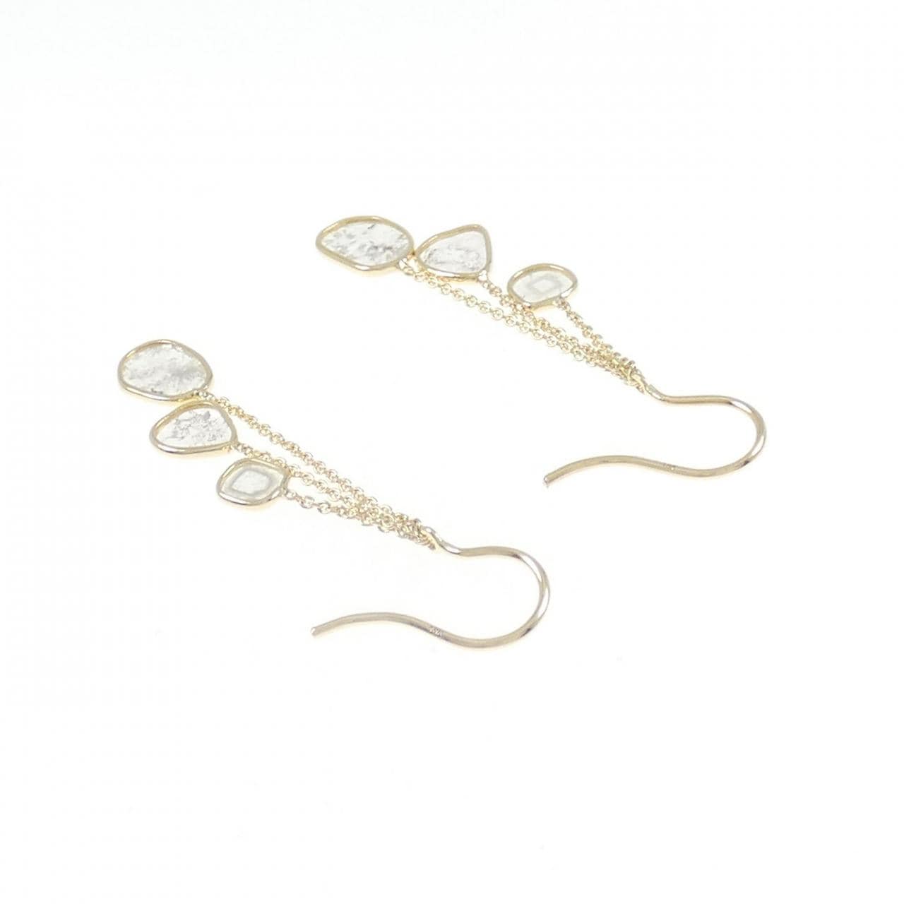 【新品】18KYG ダイヤモンド ピアス