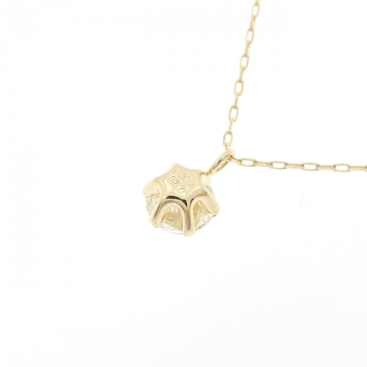 【新品】K18YG ソリティア ダイヤモンド ネックレス 0.32CT