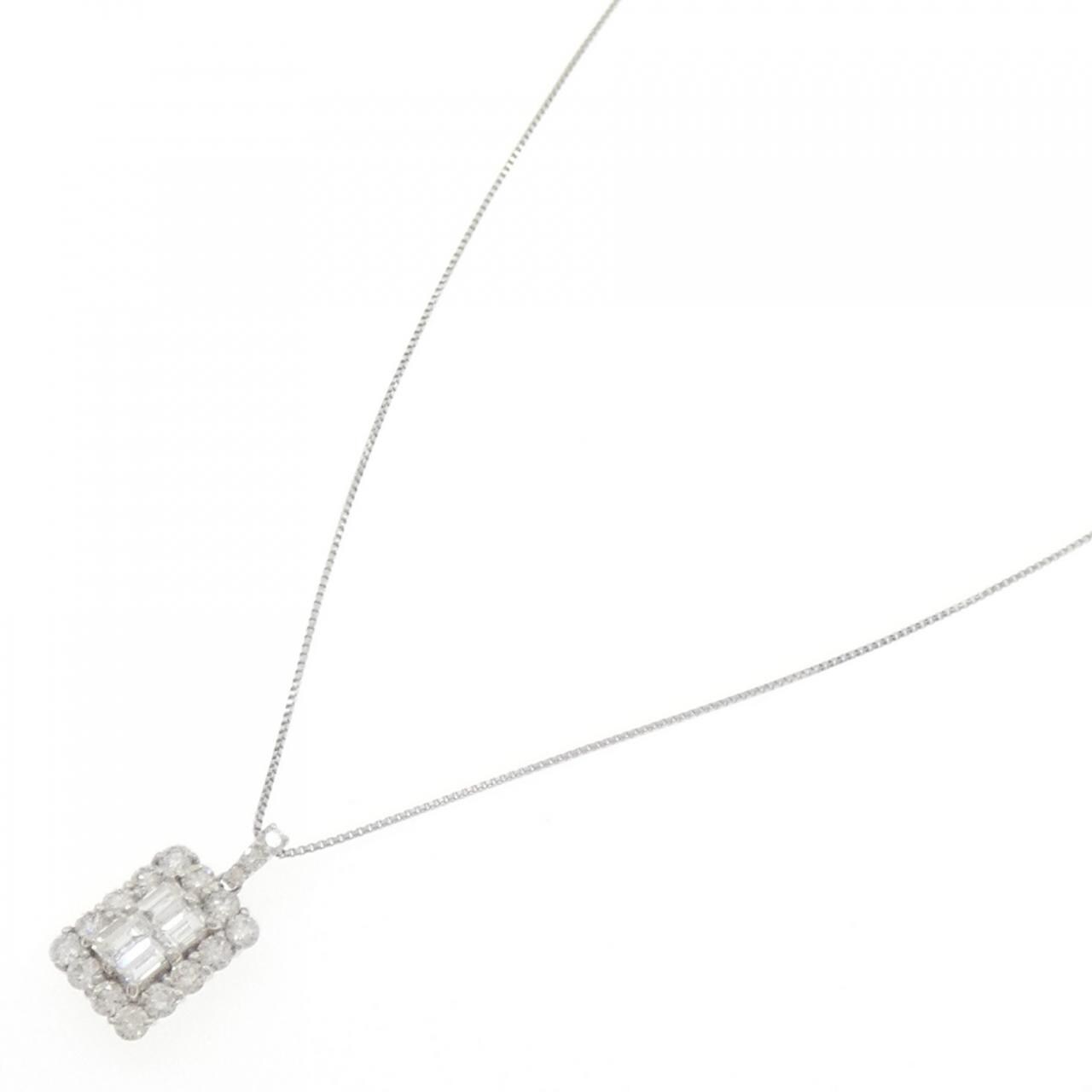 【新品】PT900/PT850 ダイヤモンド ネックレス 1.00CT