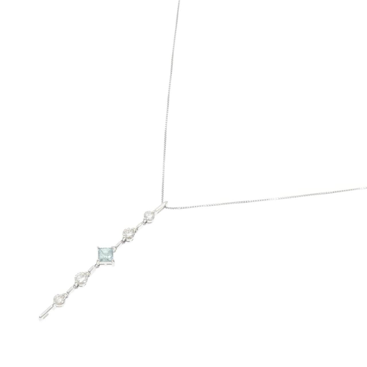 K18WG 2WAY ダイヤモンド ネックレス 0.356CT