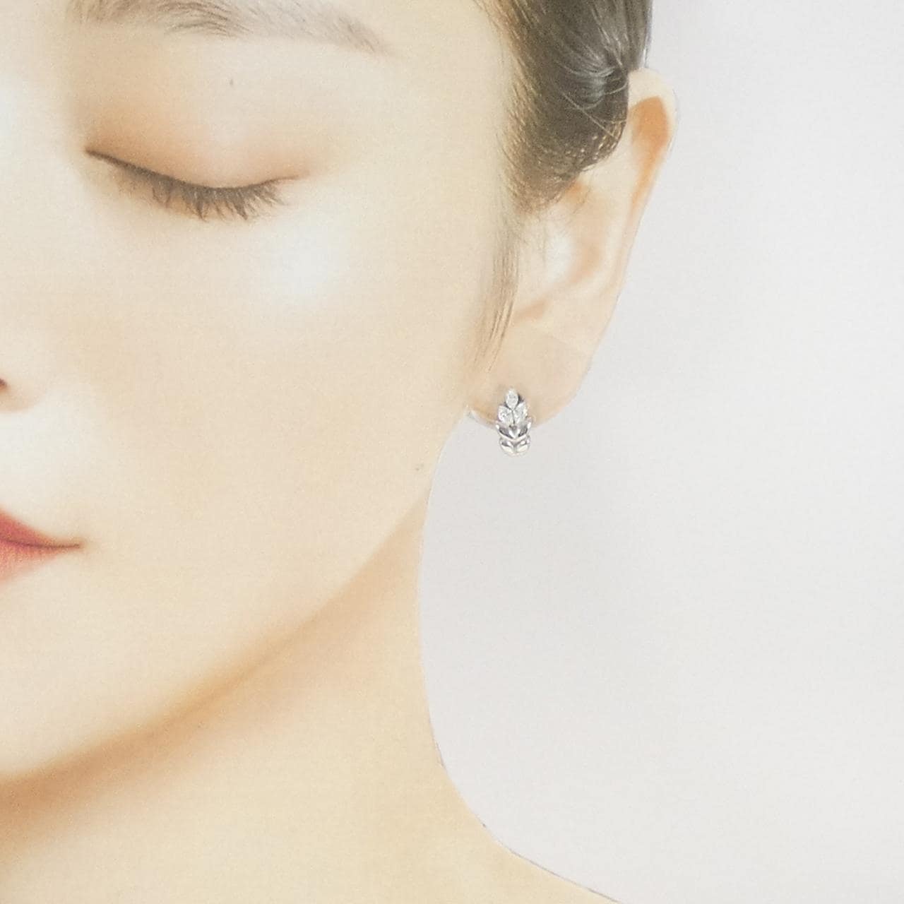 PT900 ダイヤモンド ピアス