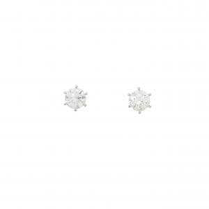 【リメイク】PT900/ST ダイヤモンド ピアス 0.408CT 0.409CT E VS1-2 VG