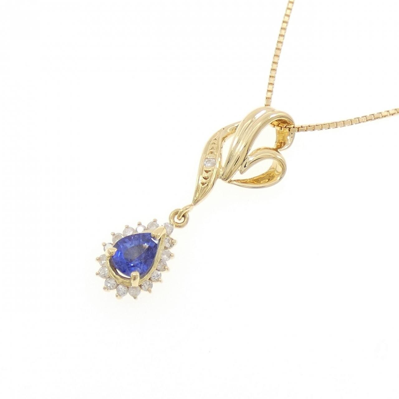K18YG サファイヤ ネックレス
