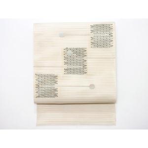 [未使用品] 夏季名古屋腰帶絲綢機織絲綢