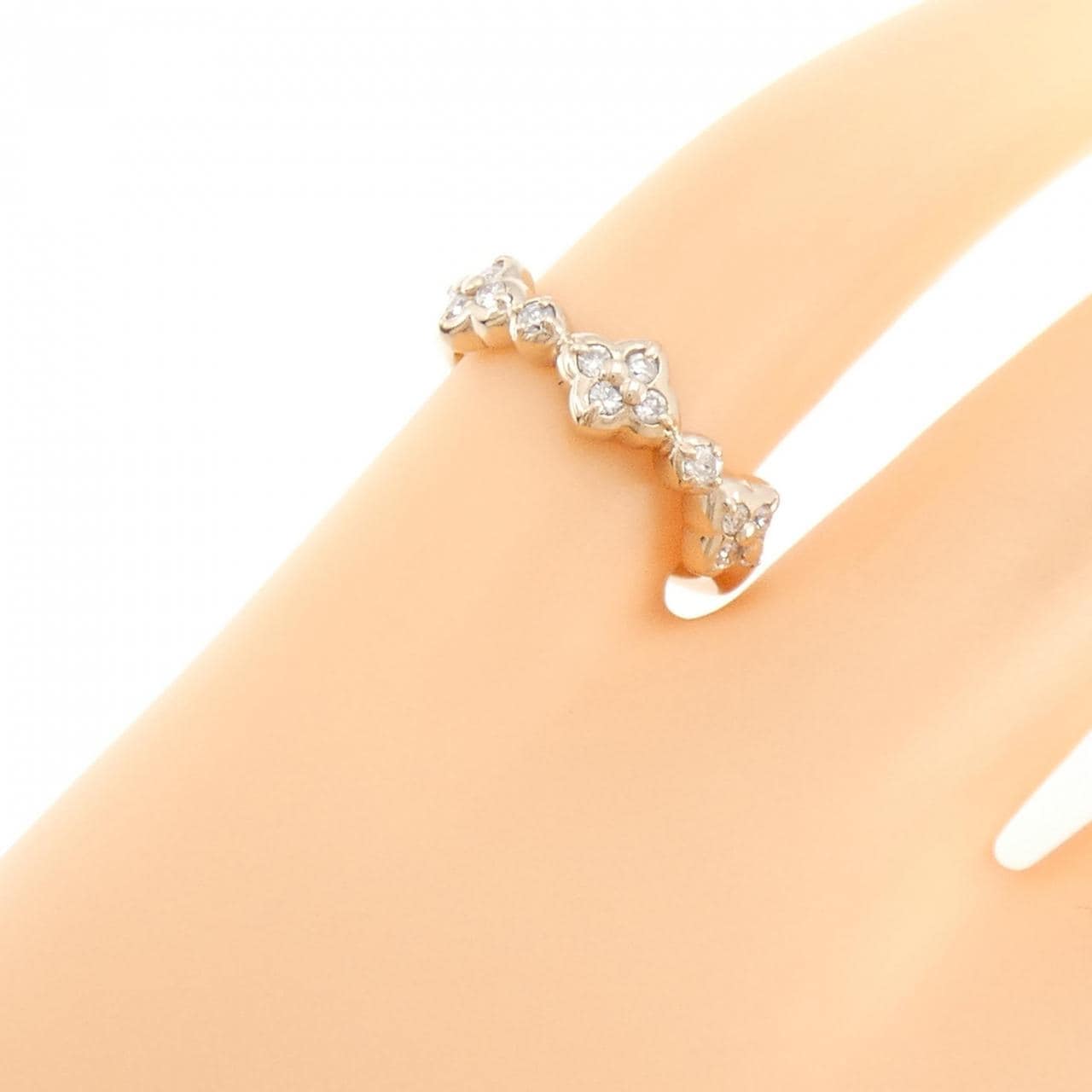 K18PG ダイヤモンド ピンキーリング 0.17CT