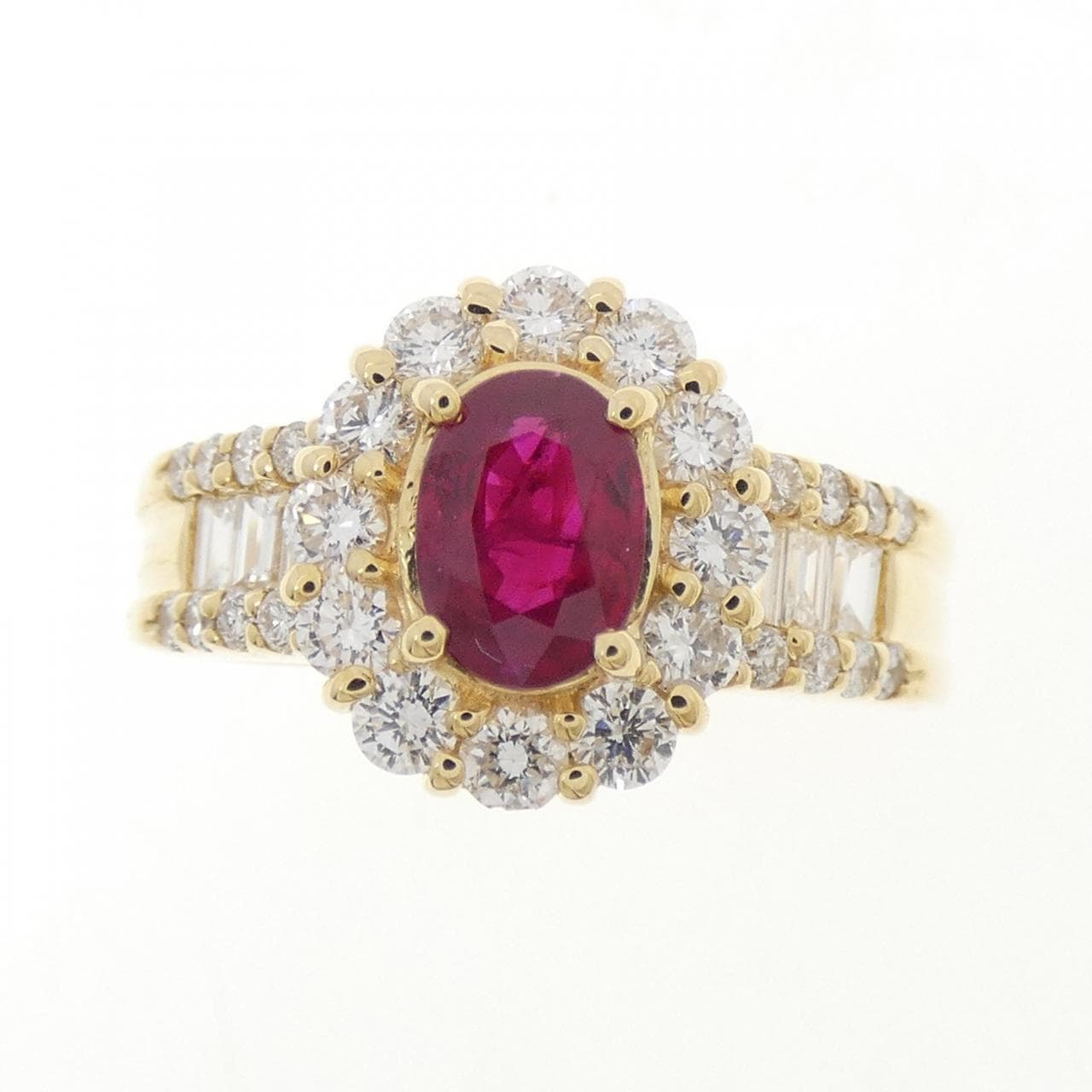 K18YG ルビー リング 0.795CT