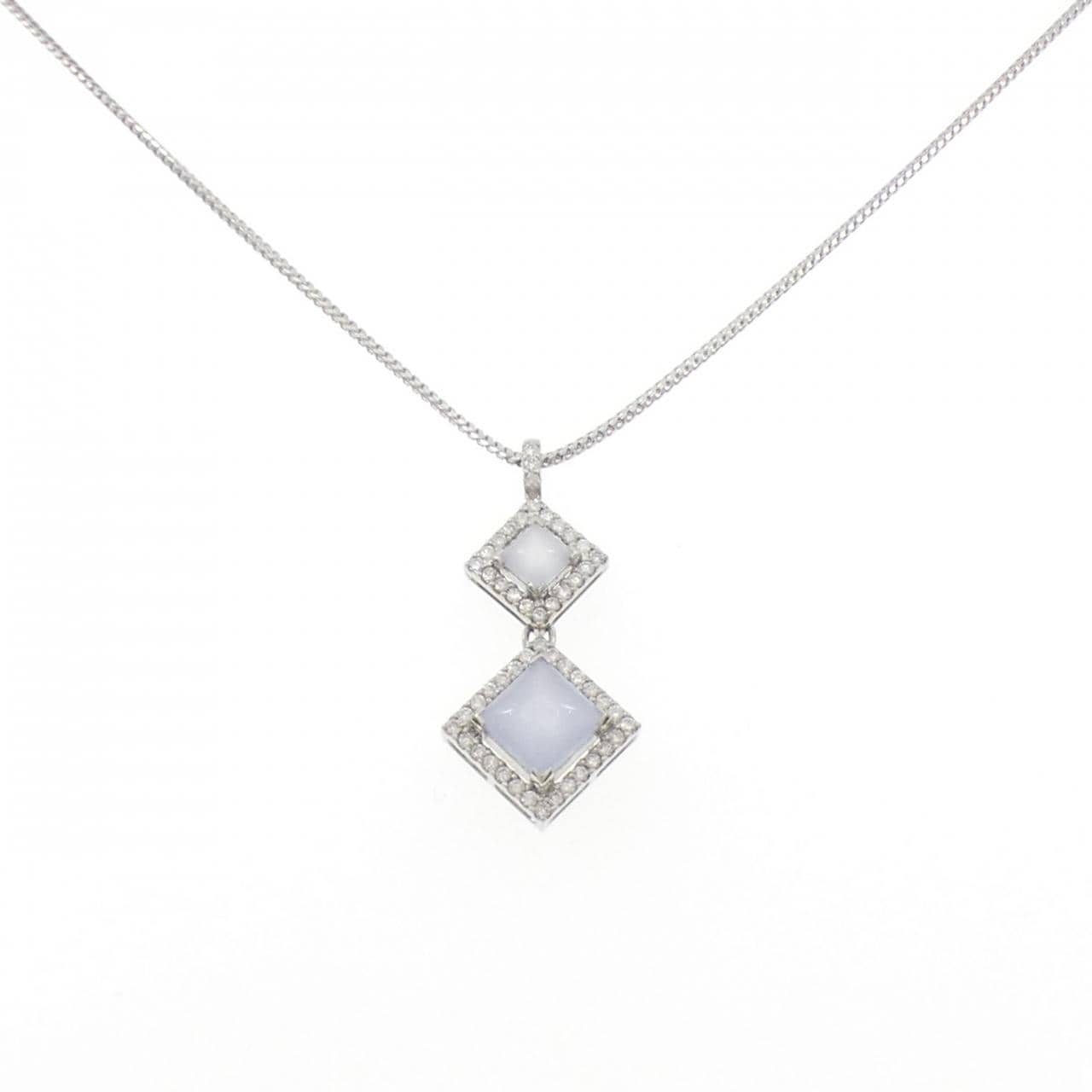 750WG カルセドニー ネックレス