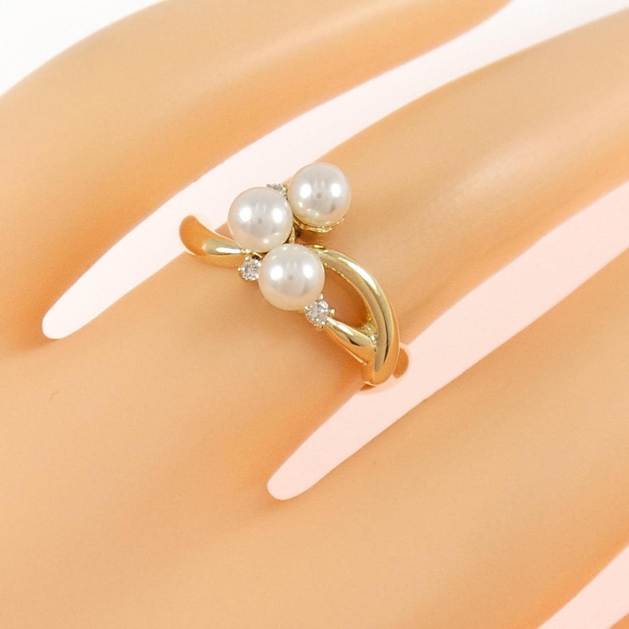 K18YG アコヤパール リング