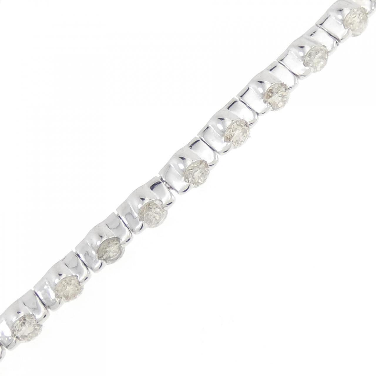 K18WG Diamond bracelet 1.00CT