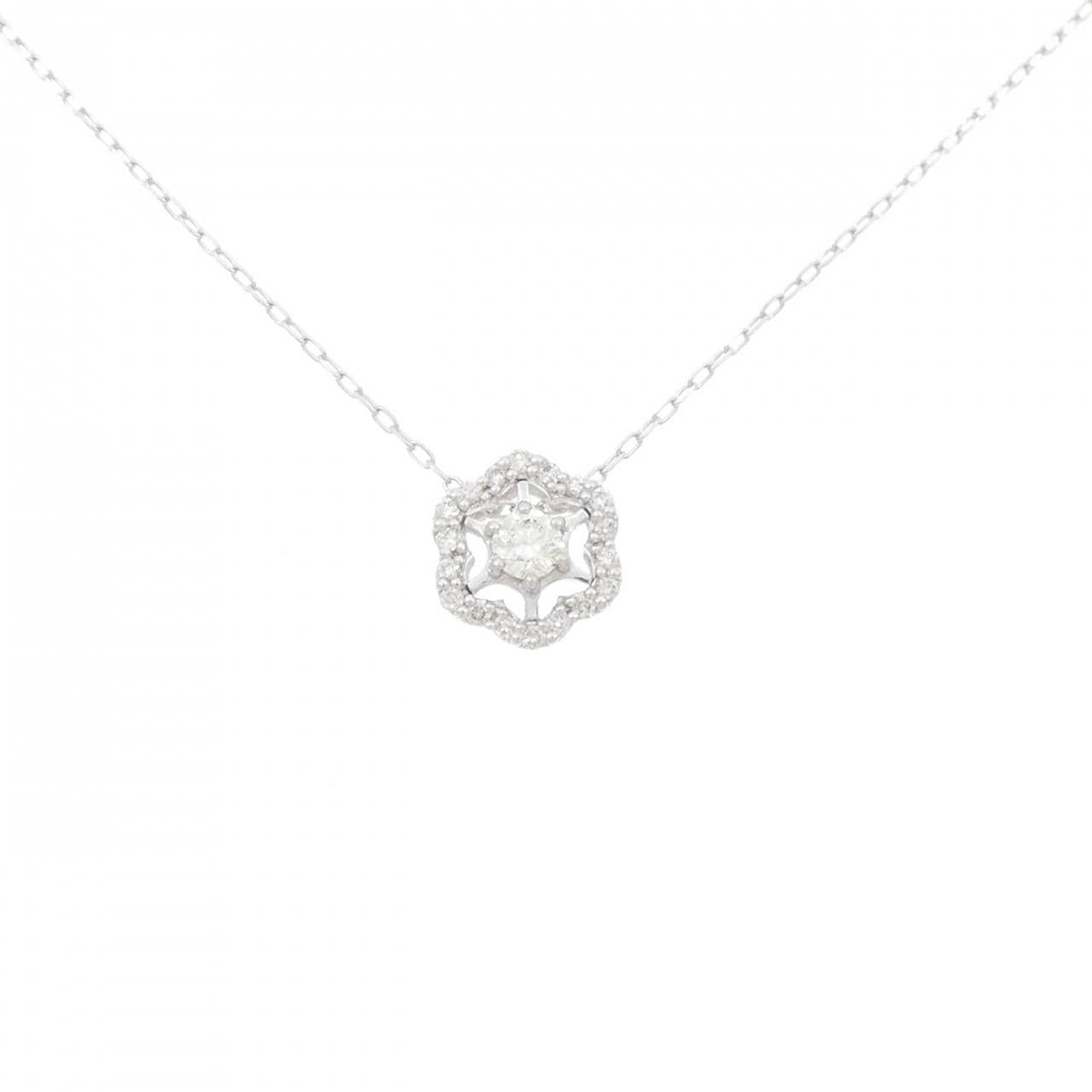 K18WG ダイヤモンド ネックレス 0.32CT