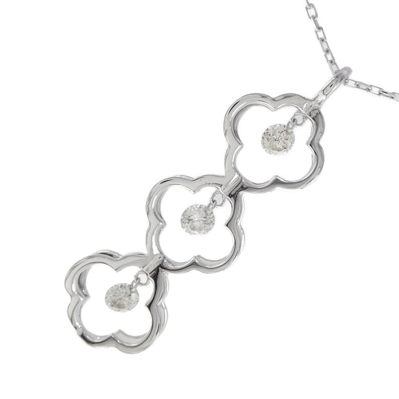 K18WG ダイヤモンド ネックレス 0.30CT