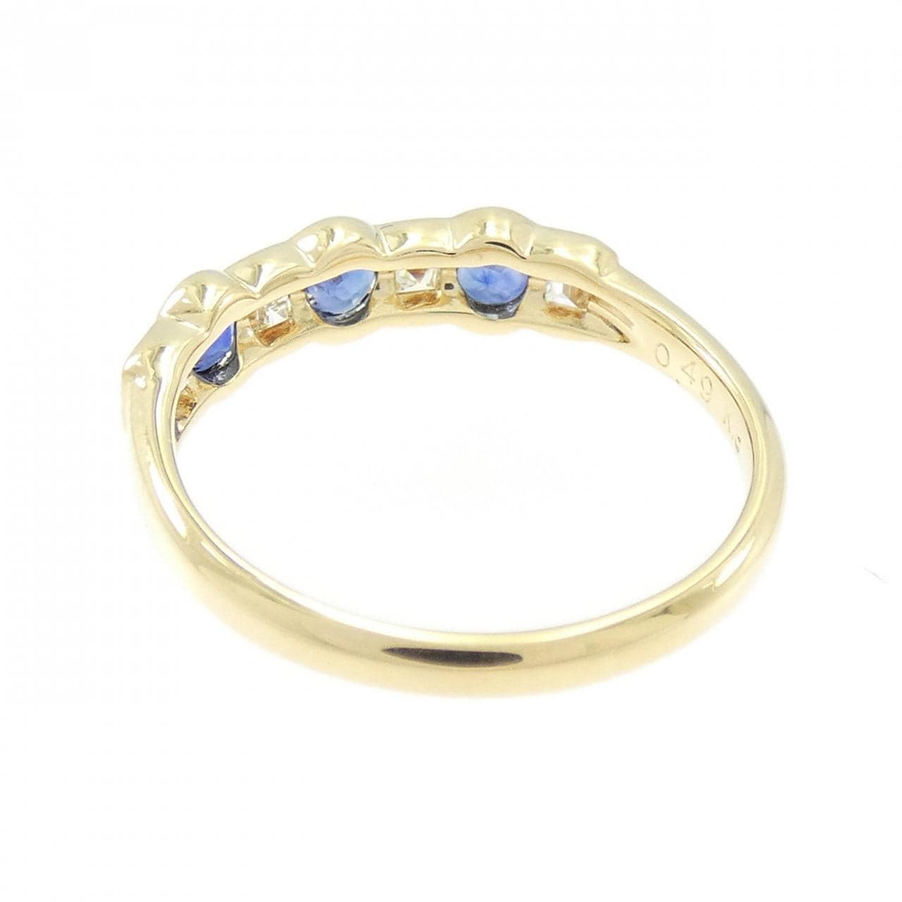 K18YG サファイヤ リング 0.49CT