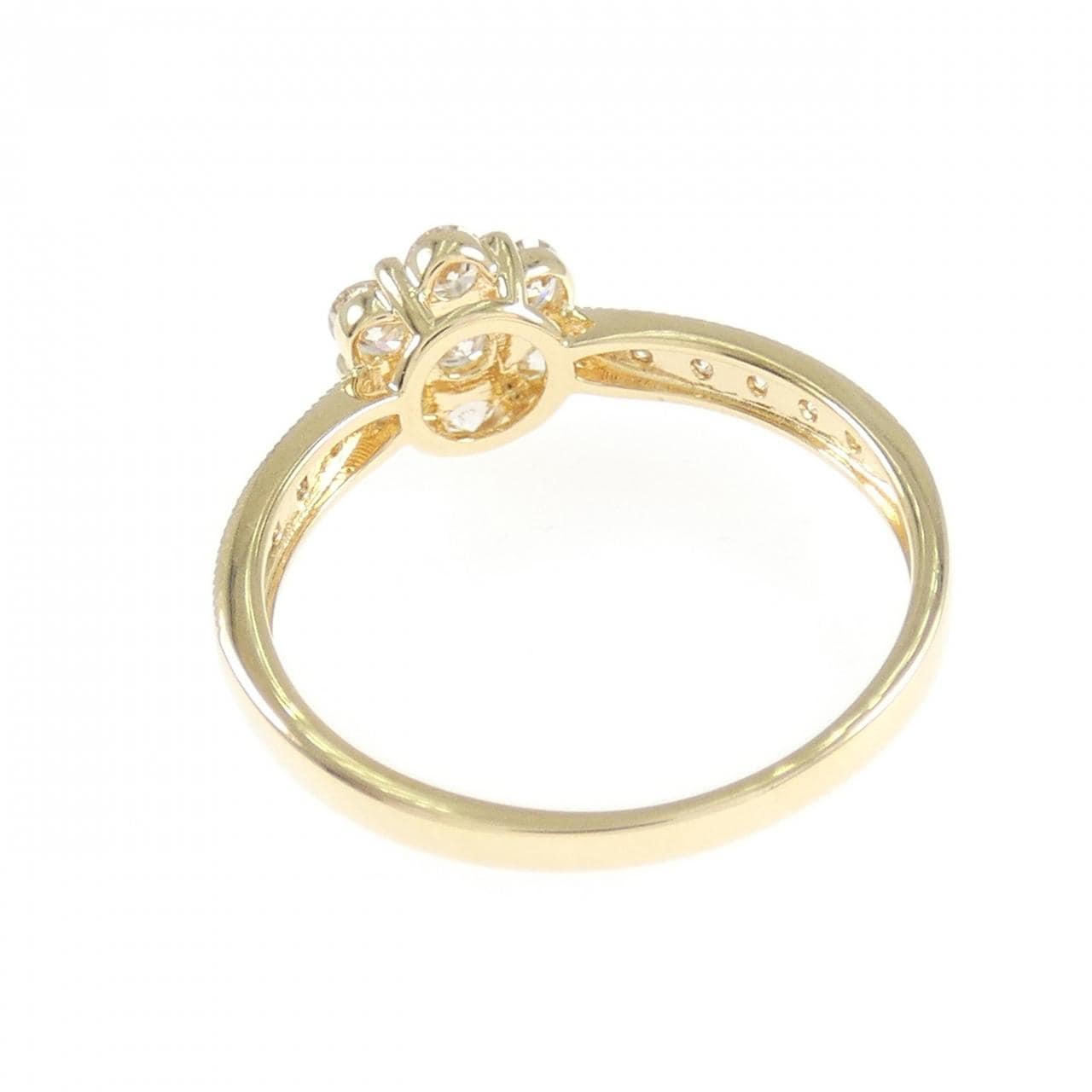 K18YG flower Diamond ring 0.50CT