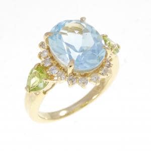 K18YG カラーストーン リング