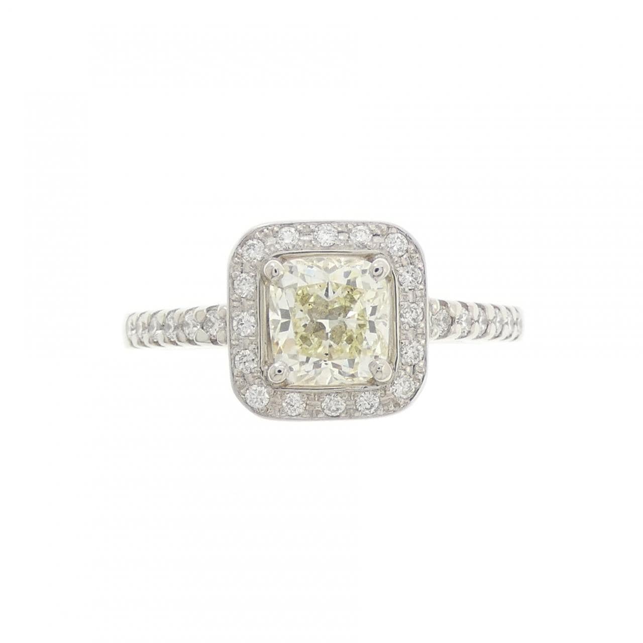 PT900 ダイヤモンド リング 1.038CT VLY SI1 ファンシーカット
