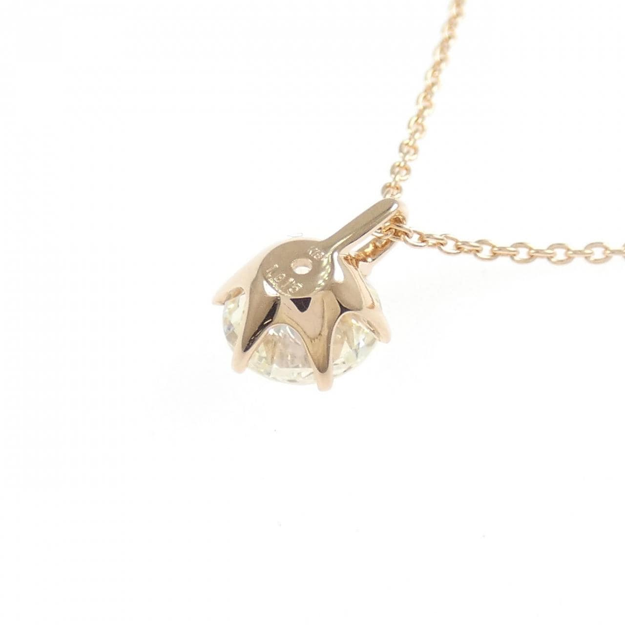 K18PG ソリティア ダイヤモンド ネックレス 1.015CT