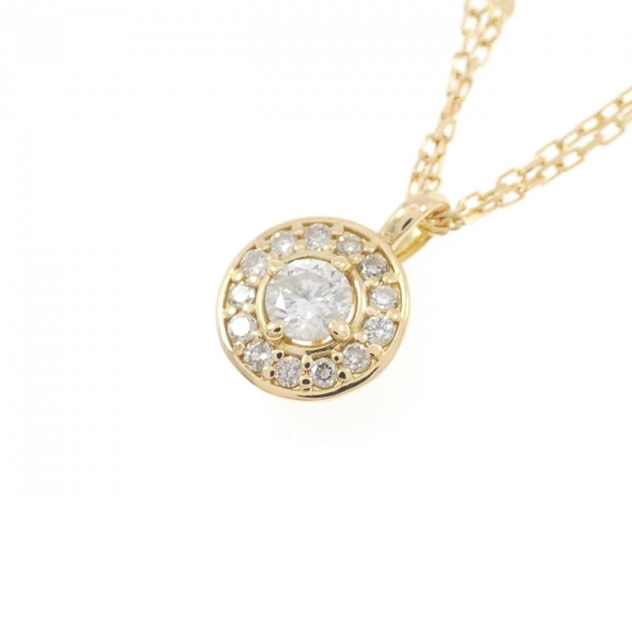 K18YG ダイヤモンド ネックレス 0.14CT