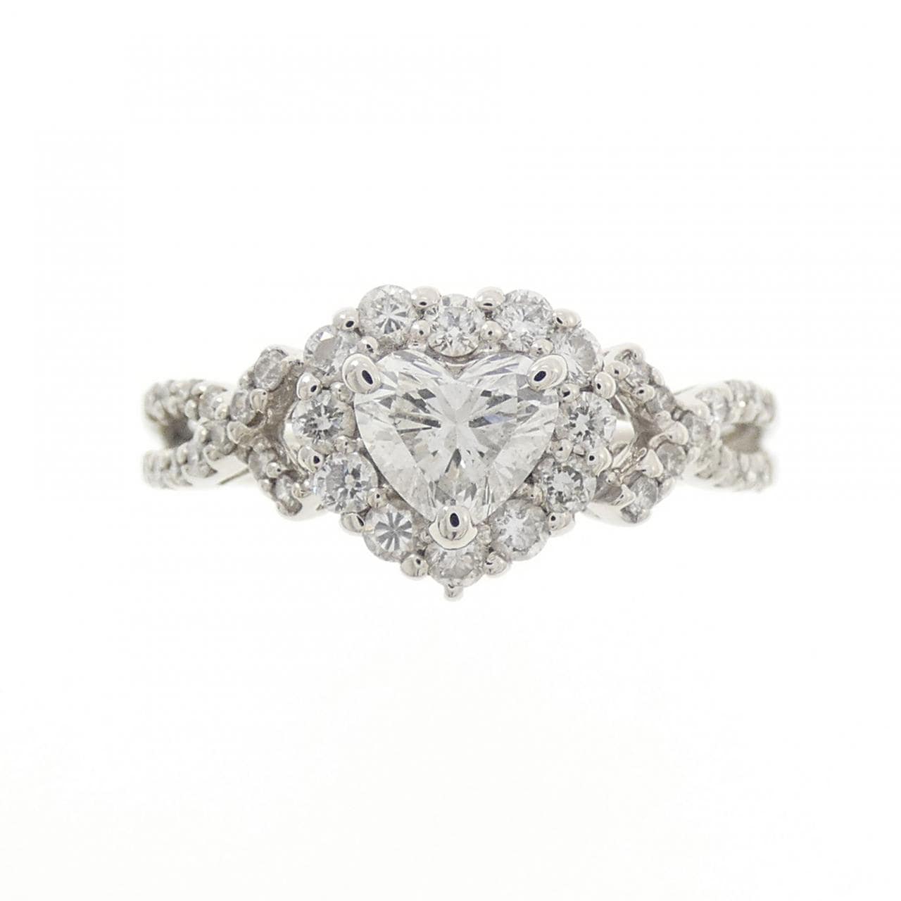 PT900 ハート ダイヤモンド リング 0.345CT