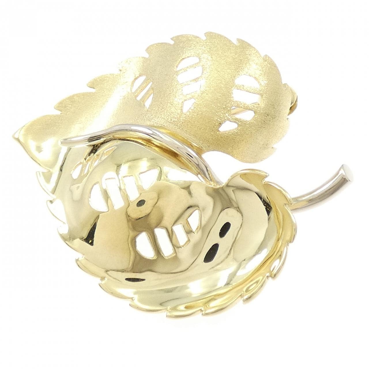 ウノアエレ リーフ 750YG ブローチ