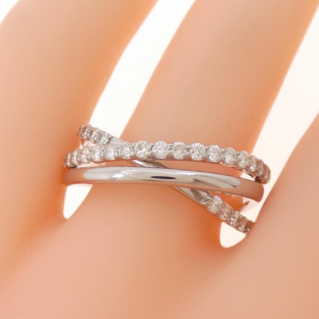 K18WG ダイヤモンド リング 0.50CT