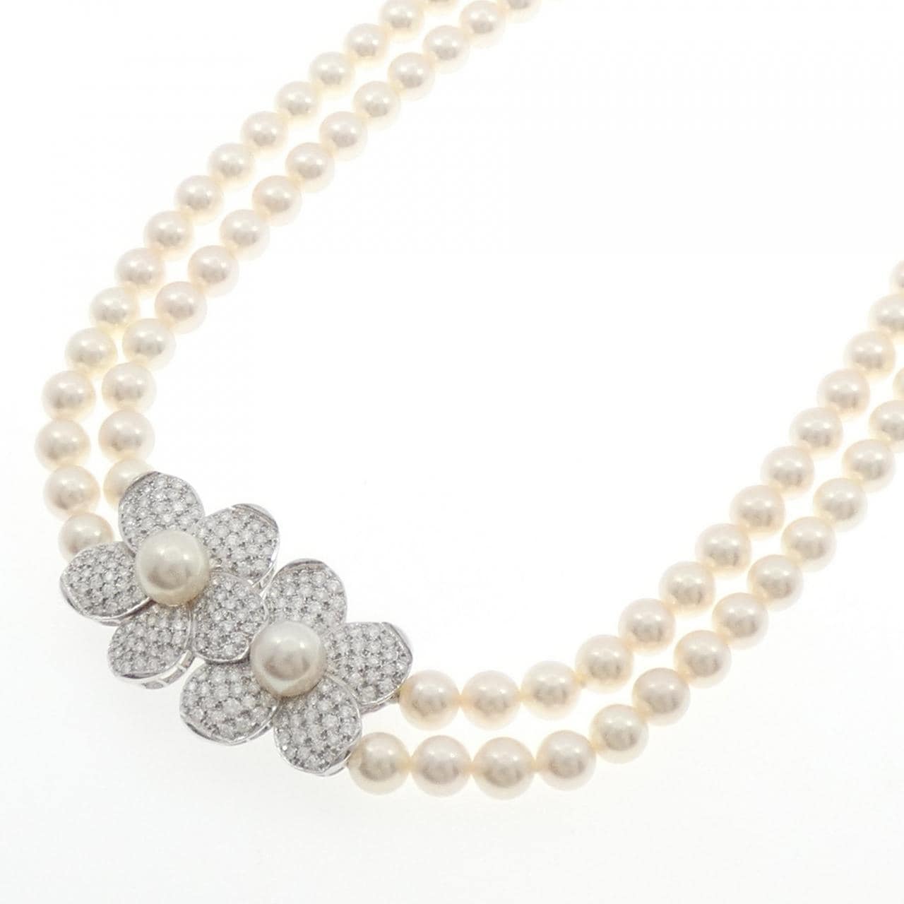 ミキモト フラワー アコヤパール ネックレス 7-7.5mm