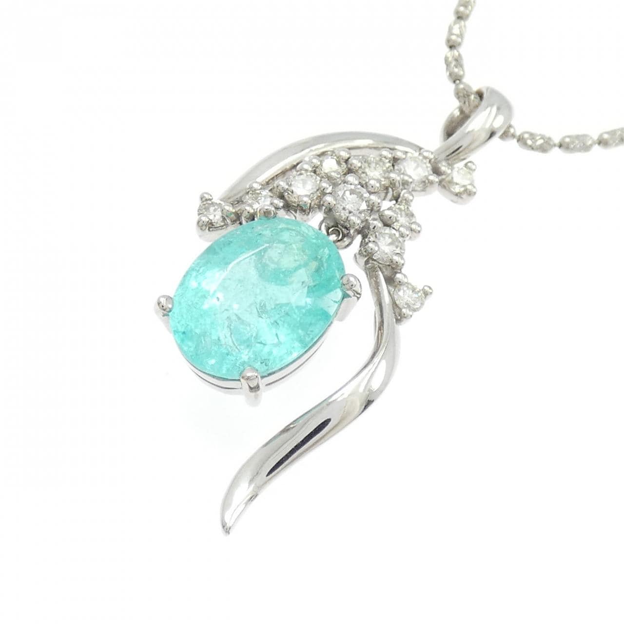K18WG パライバトルマリン ネックレス 2.75CT