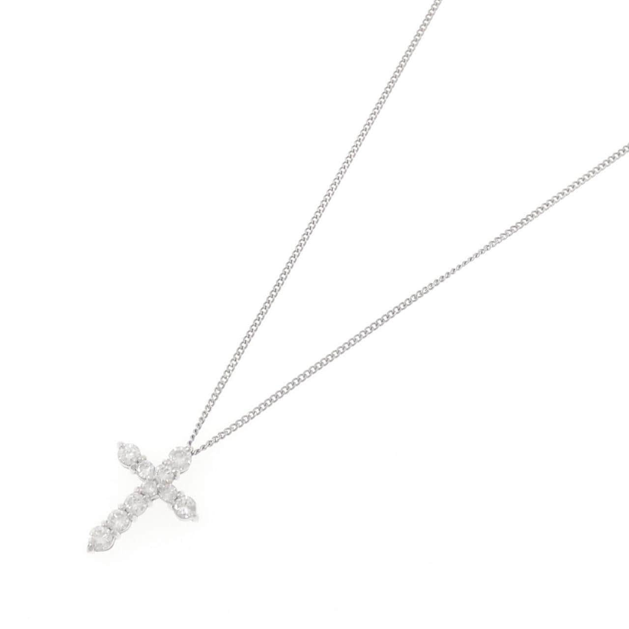PT900/PT850 クロス ダイヤモンド ネックレス 1.00CT