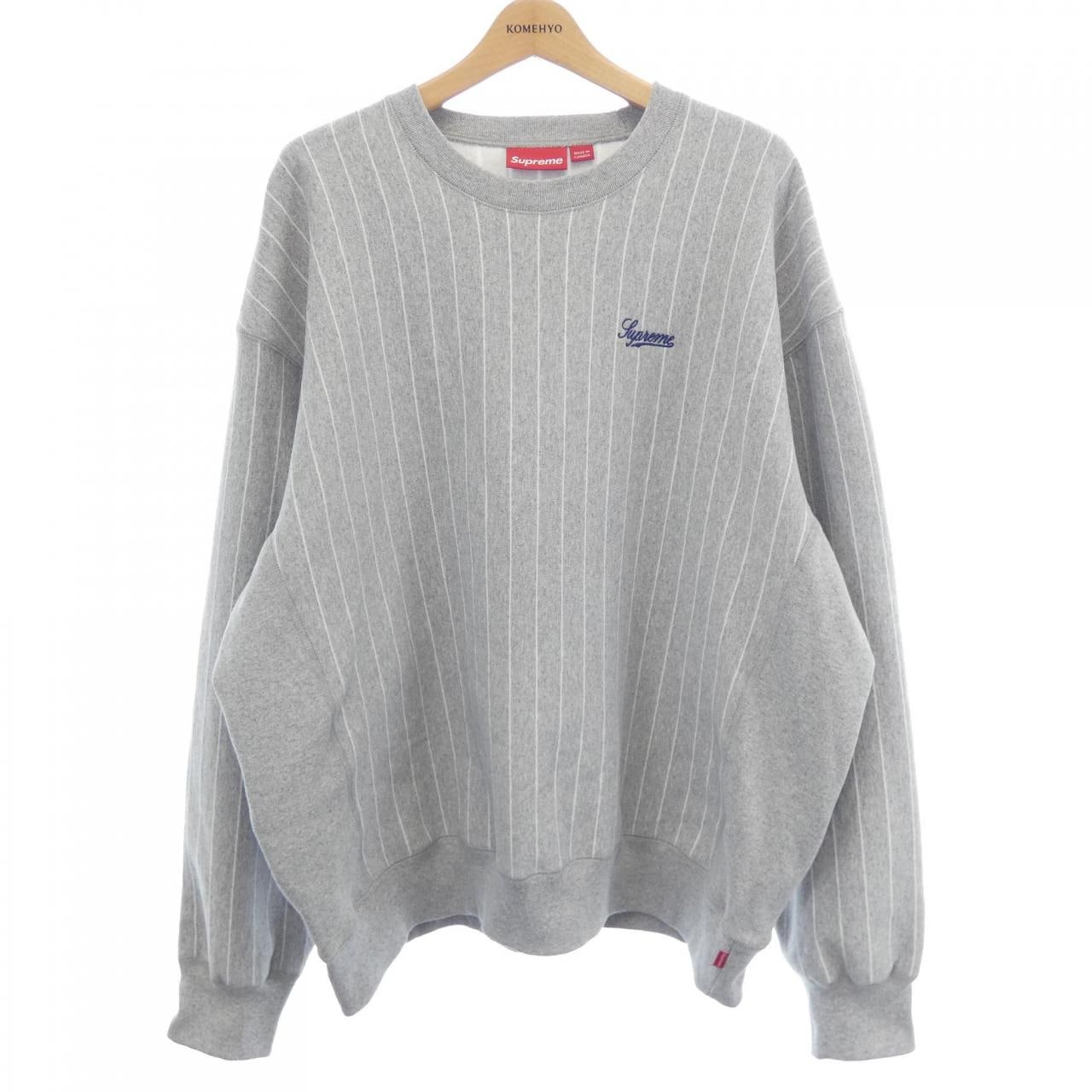 シュプリーム SUPREME PINSTRIPE CREWNECK スウェット