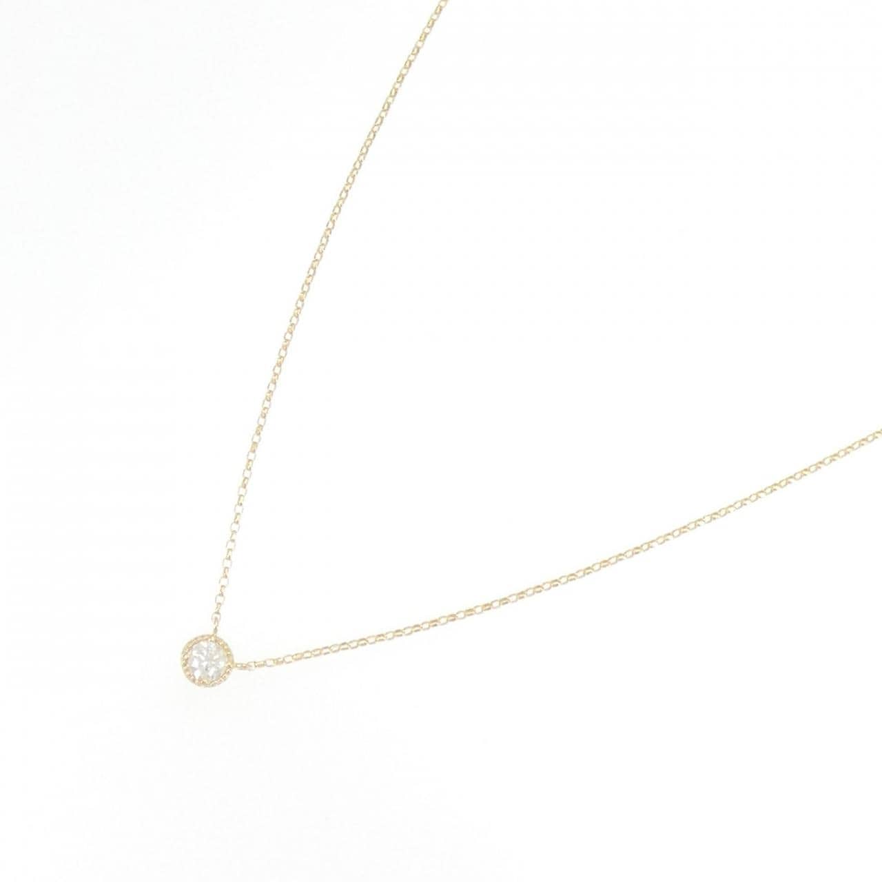 K18YG ソリティア ダイヤモンド ネックレス 0.14CT