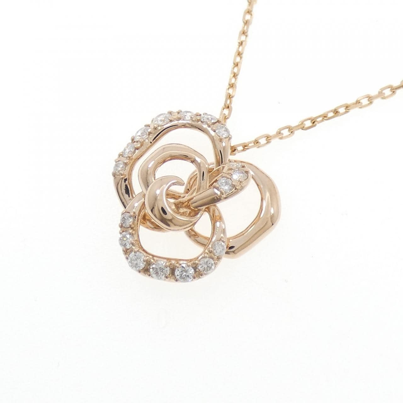 ヴァンドーム フラワー ダイヤモンド ネックレス 0.25CT