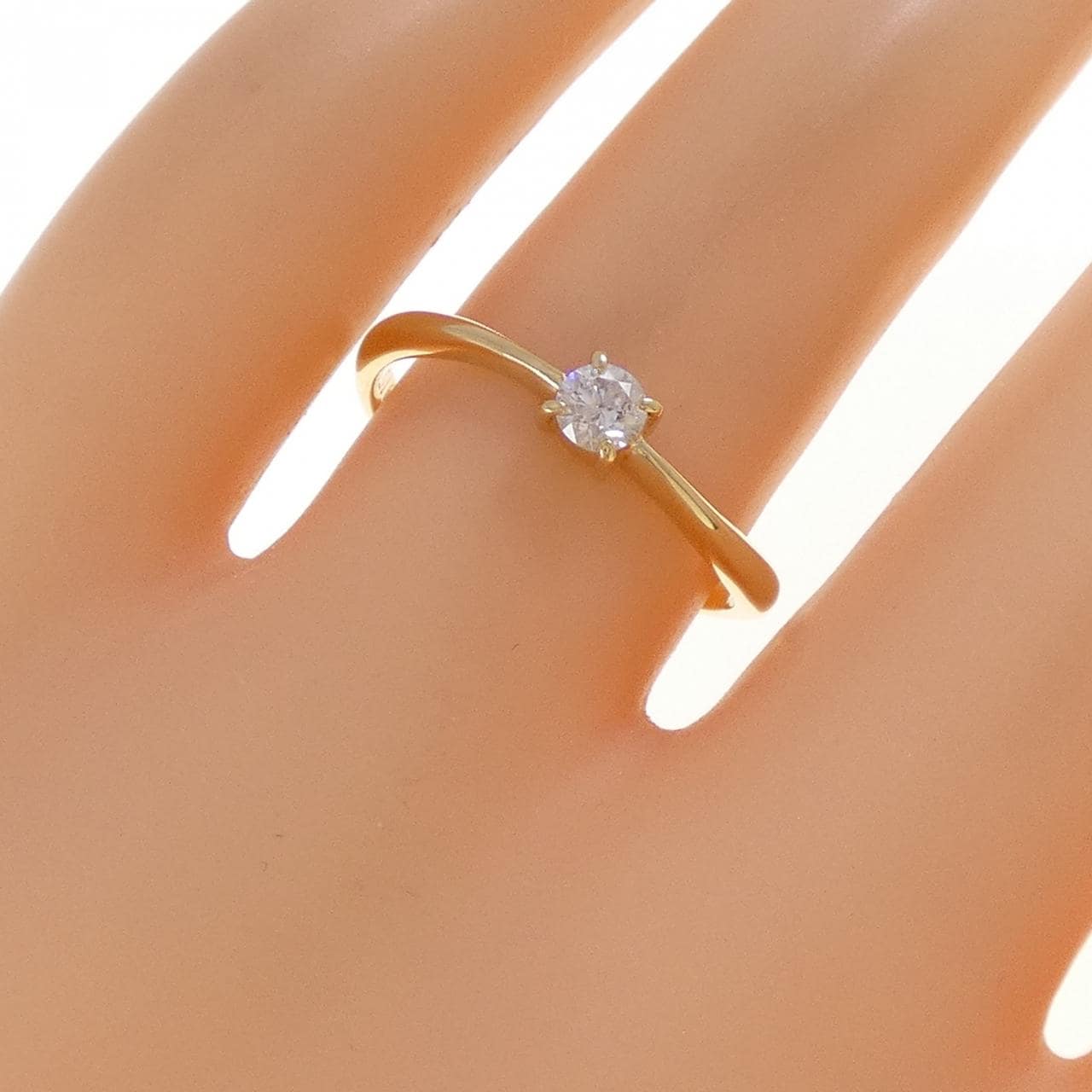 K18YG ダイヤモンド リング 0.15CT
