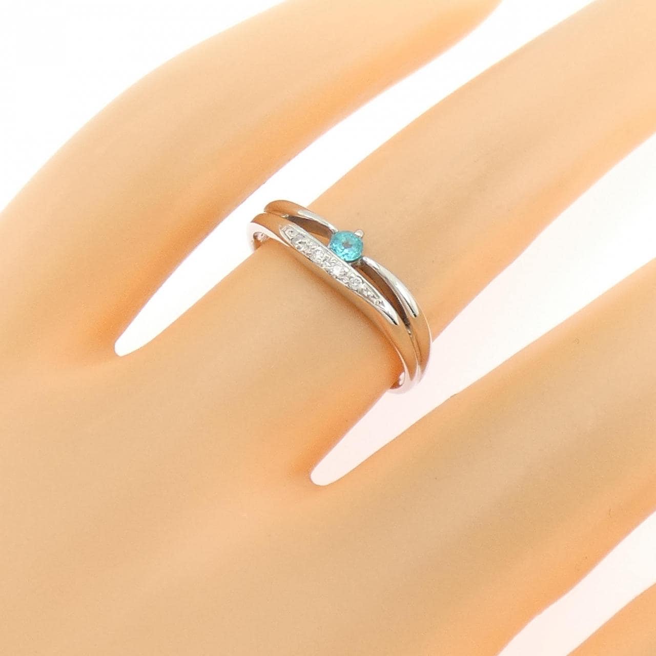 PT900 パライバトルマリン リング 0.07CT