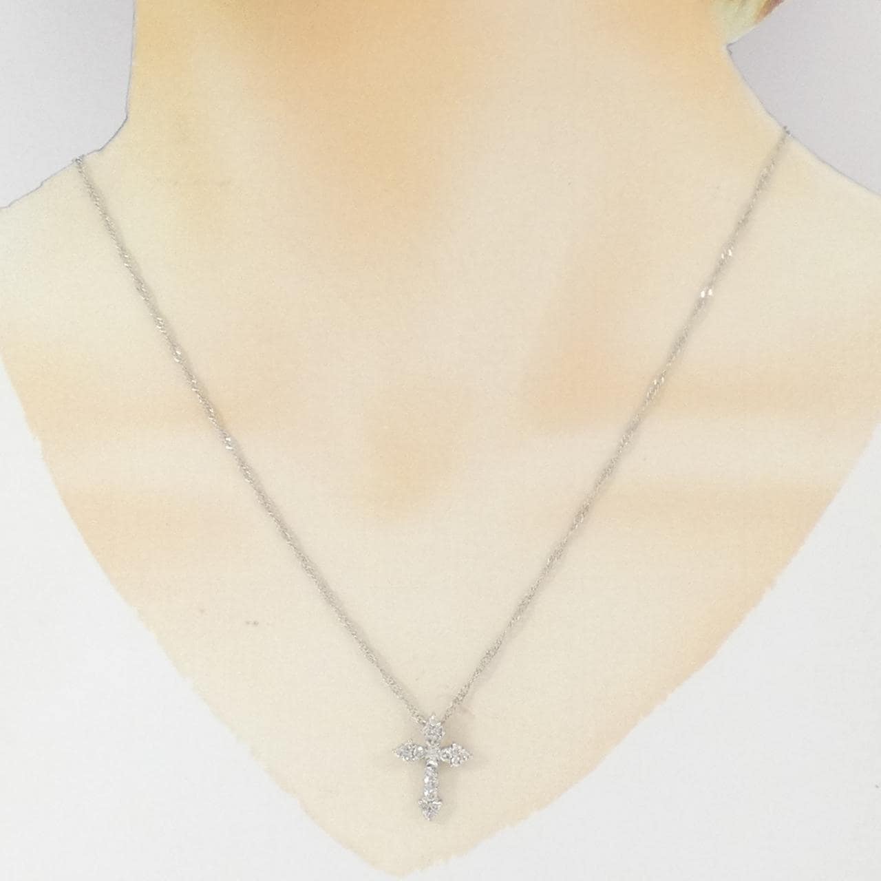 PT1000 十字形鑽石項鍊 0.50克拉
