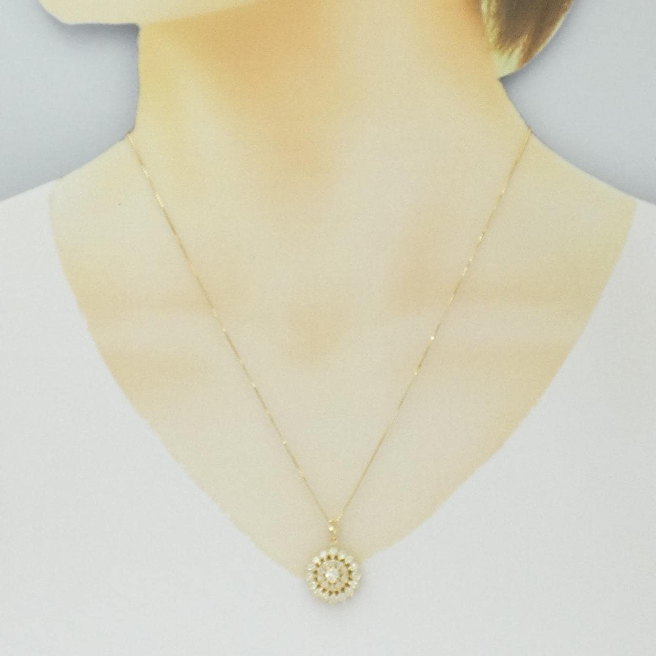K18YG ダイヤモンド ネックレス 1.08CT