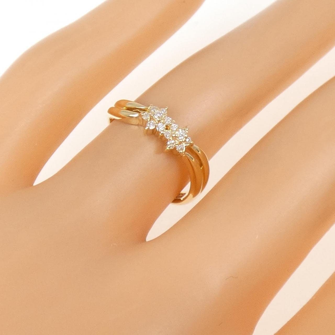 K18YG ダイヤモンド リング 0.09CT