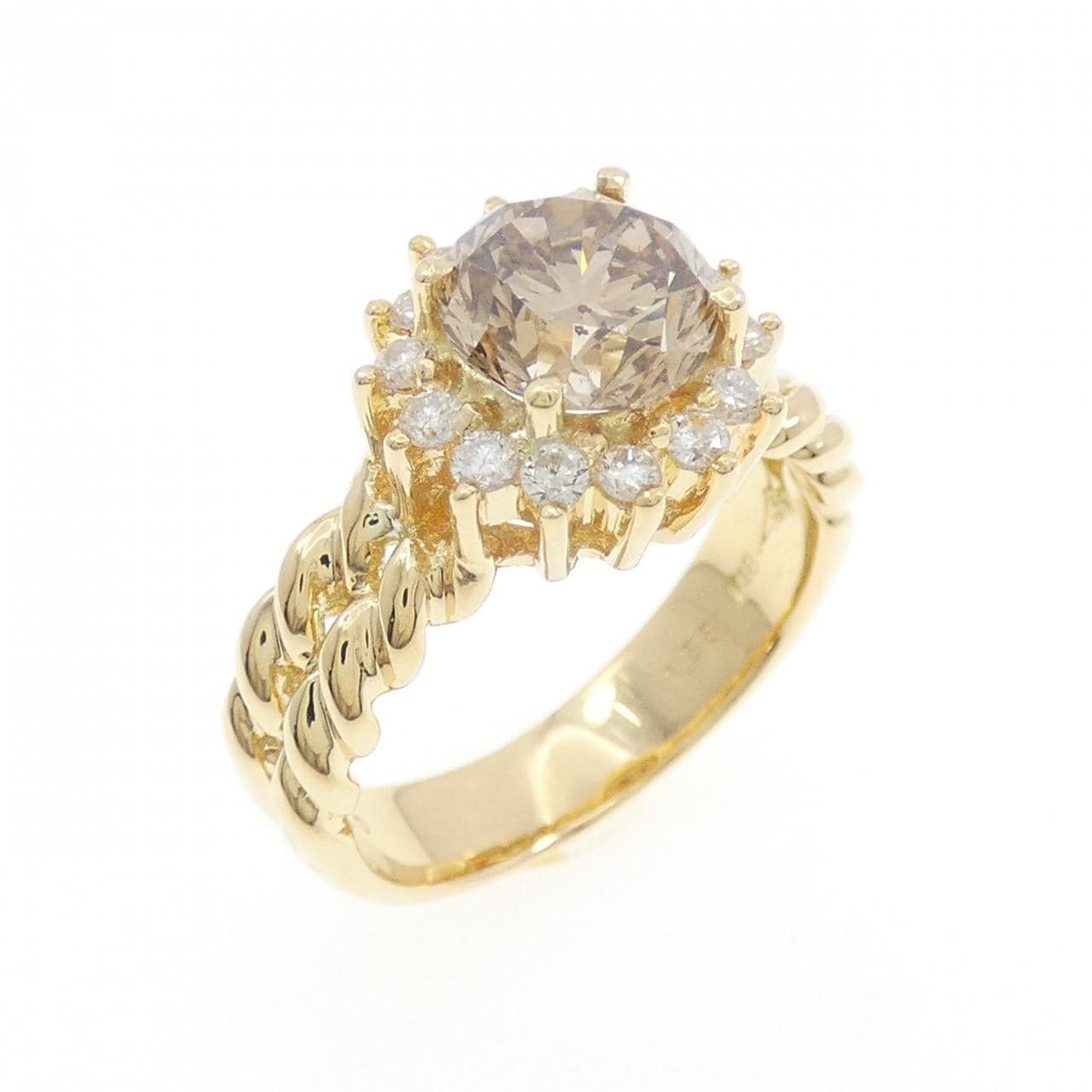 K18YG ダイヤモンド リング 1.53CT