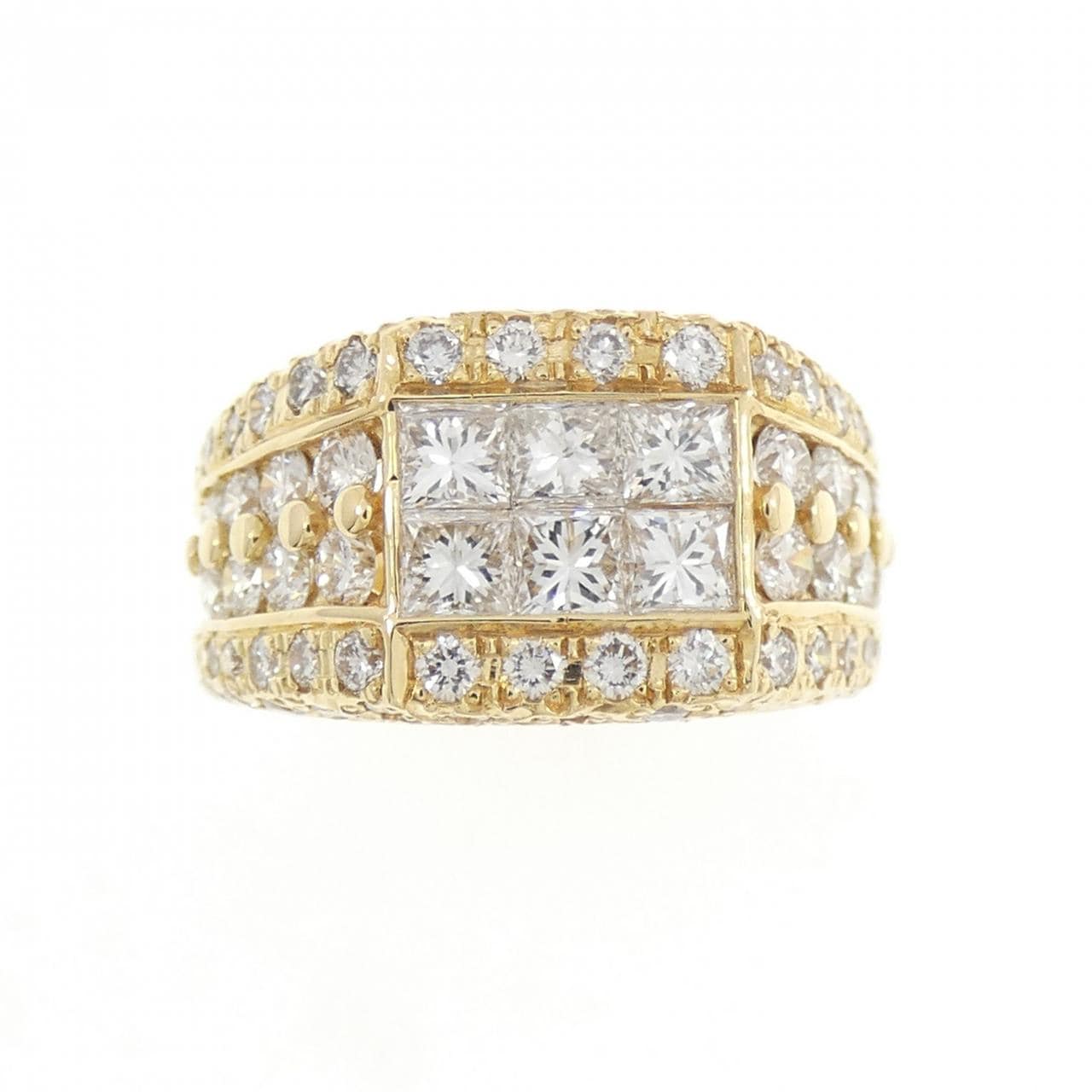 K18YG ダイヤモンド リング 2.02CT