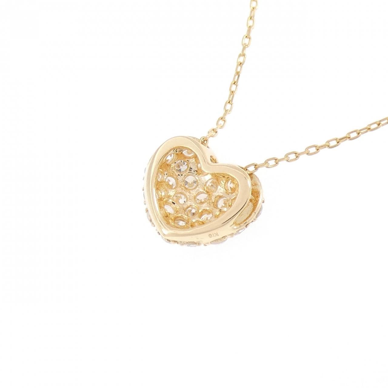K18YG ハート ダイヤモンド ネックレス 0.30CT