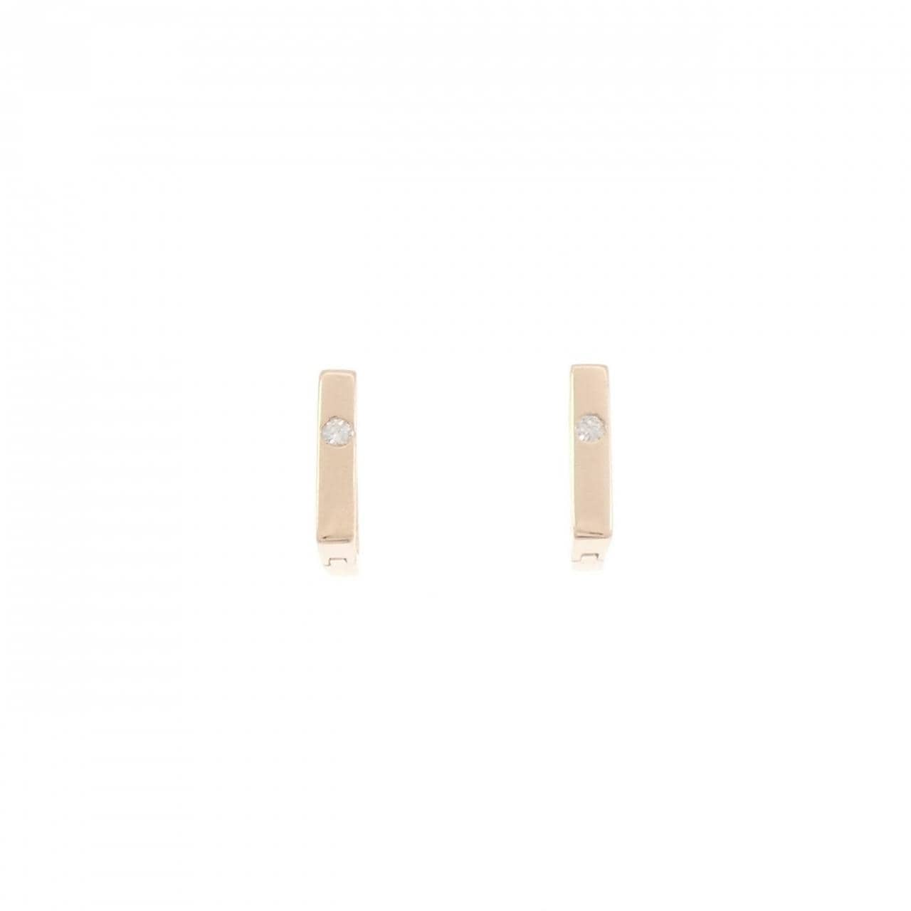 K14PG ダイヤモンド ピアス 0.028CT
