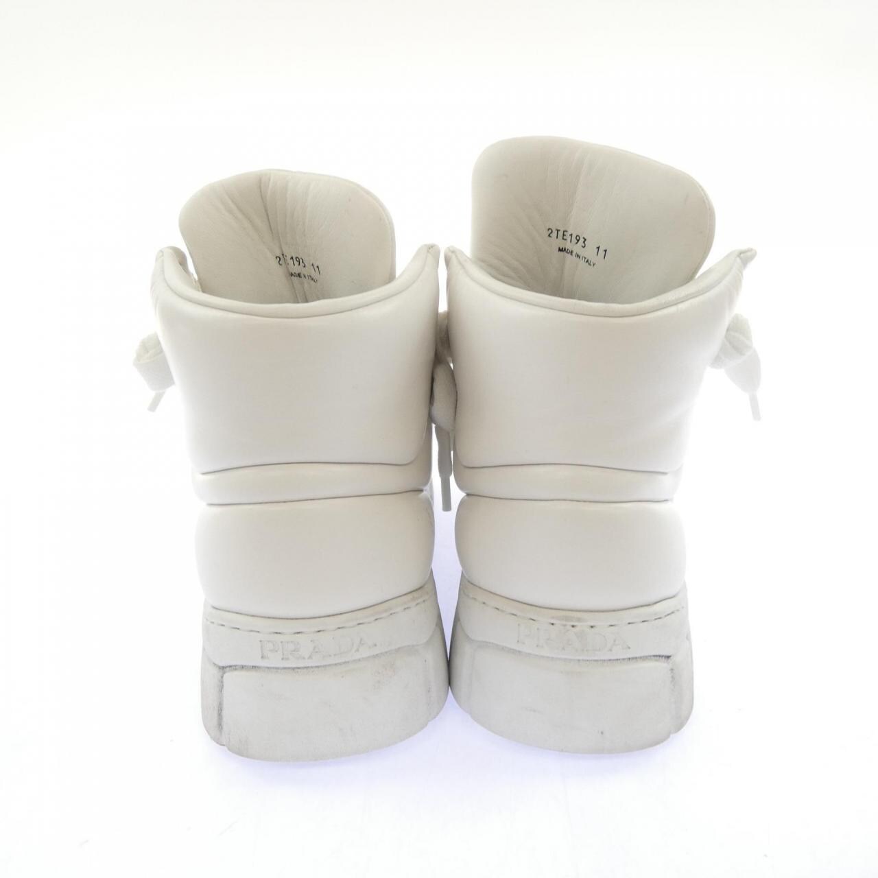 プラダ PRADA パデッドナッパレザー ハイトップ 2TE193 トライアングルロゴ スニーカー