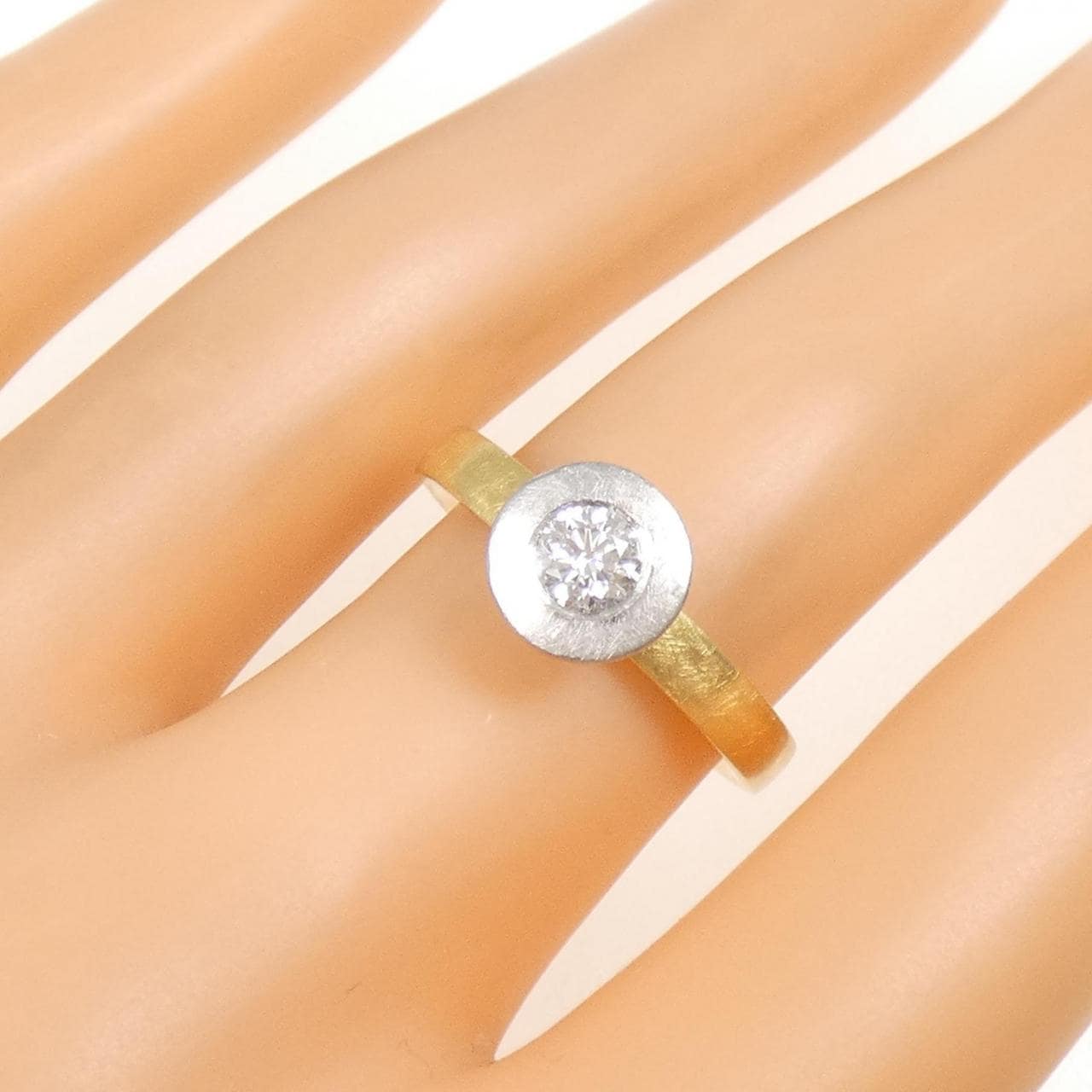 K18YG/PT900 ダイヤモンド リング 0.297CT