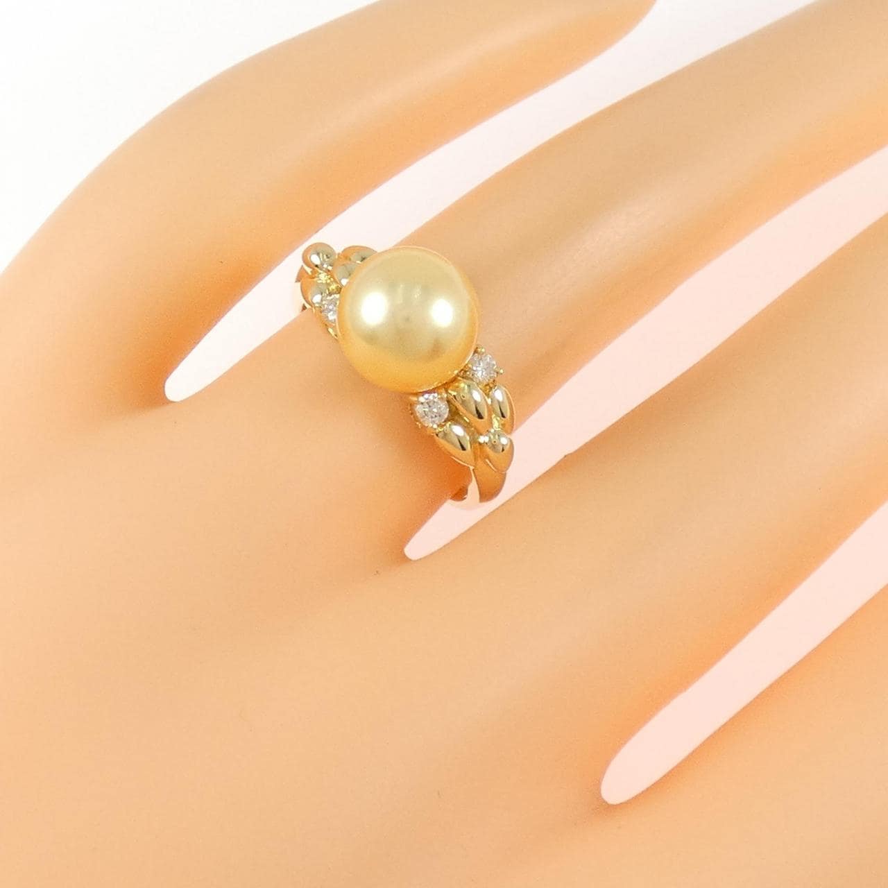 K18YG アコヤパール リング 8.5mm