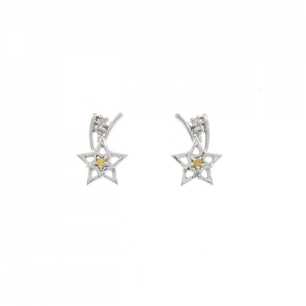 K14WG スター サファイヤ ピアス