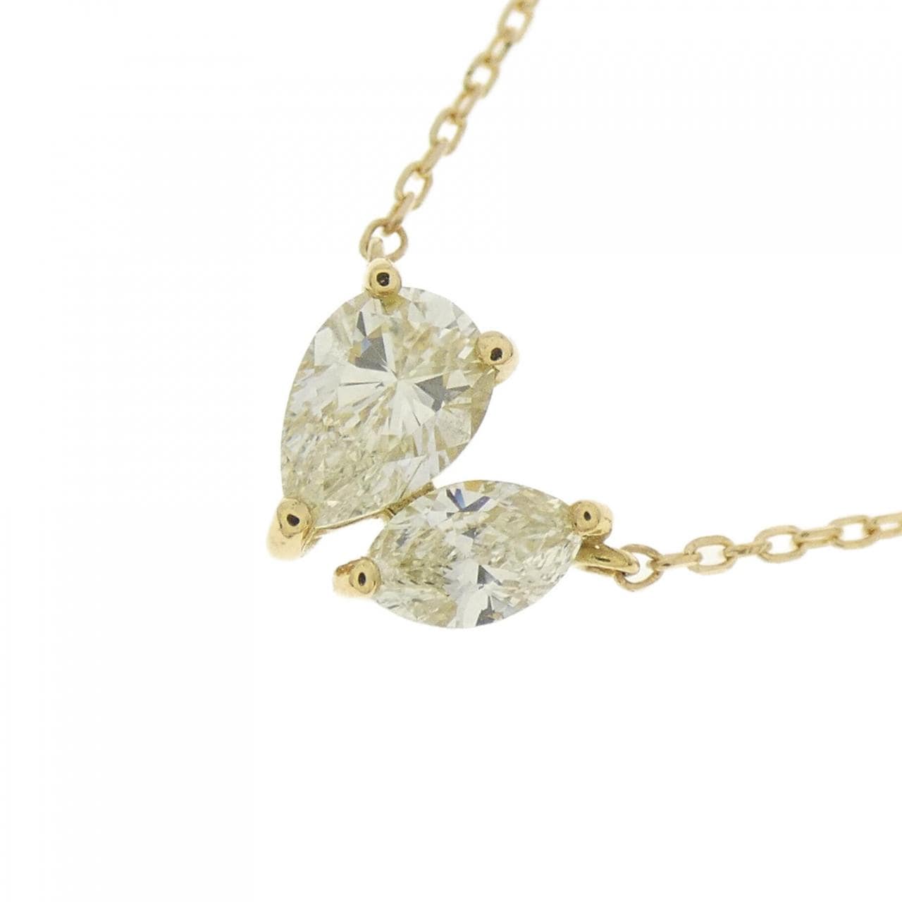 【新品】K18YG ダイヤモンド ネックレス 0.45CT