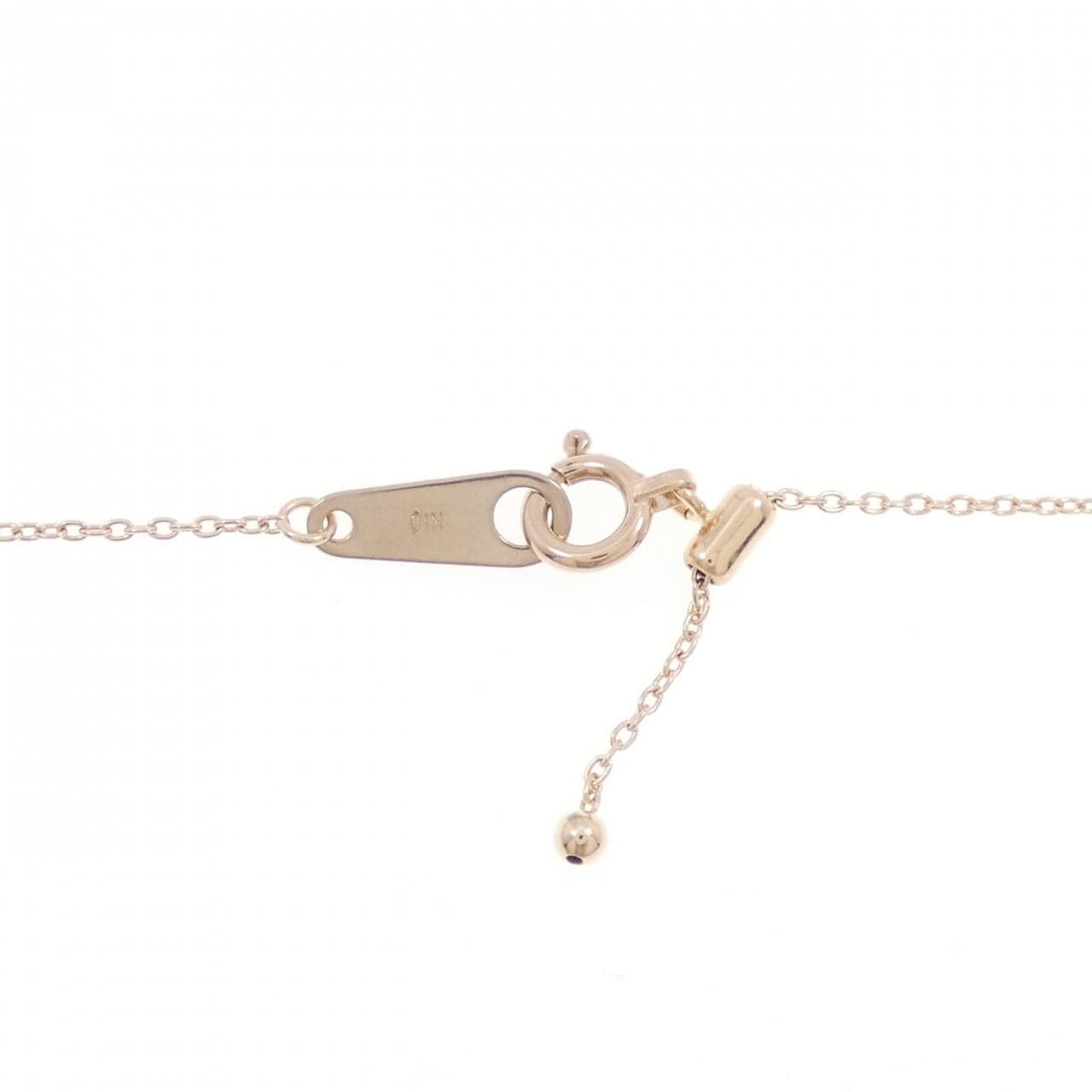 K10PG フラワー ダイヤモンド ネックレス 0.16CT