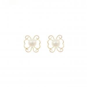 K18YG バタフライ アコヤパール ピアス 5.2mm