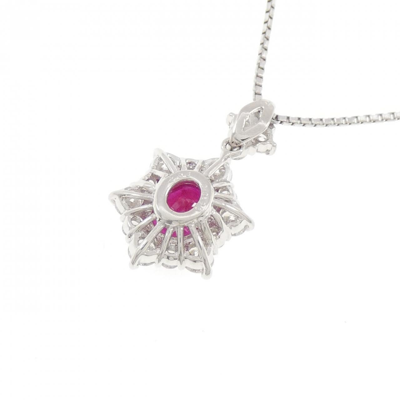 PT900/PT850 ルビー ネックレス 2.06CT